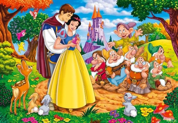 BLANCHE NEIGE,LES SEPTS NAINS ET LE PRINCE